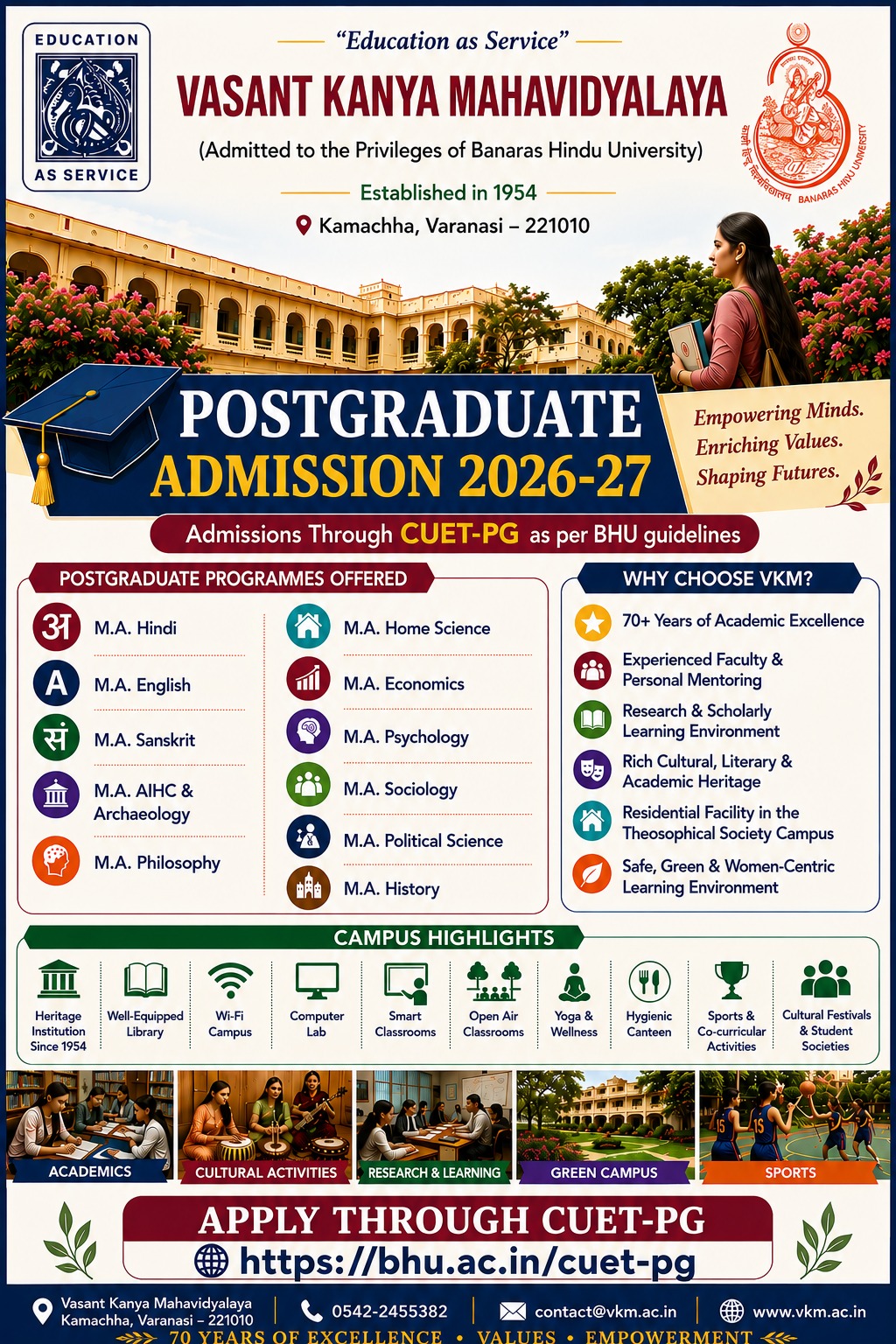 Post Graduation Admission 2026-27